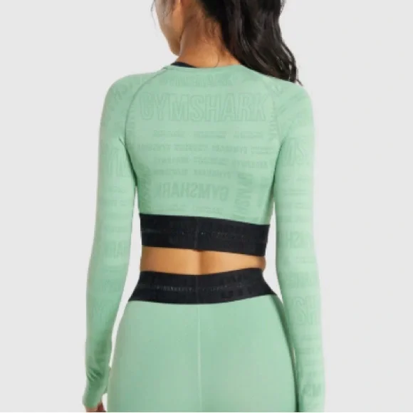 Gymshark vision long sleeve crop top NWOT - Picture 2 of 7